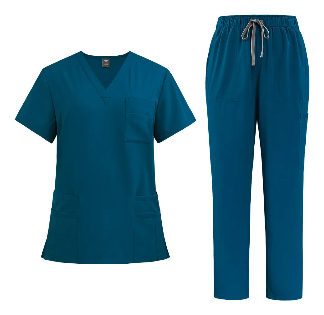 Pantalón Médico Unisex, Corte Recto,multibolsillos,cómodo