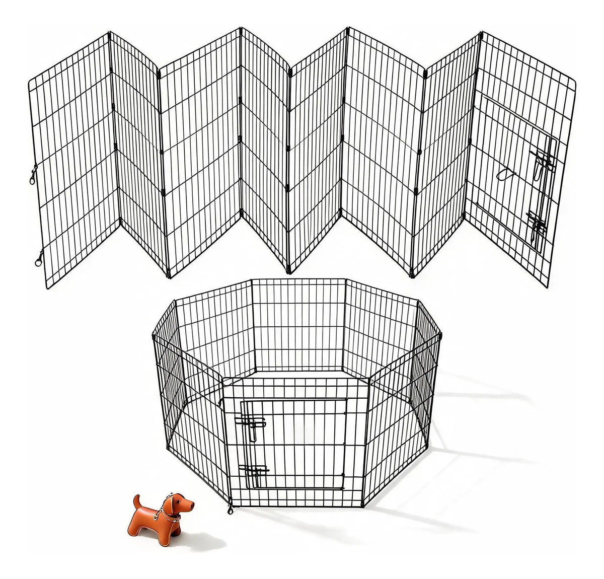 Corral De Metal Para Mascotas, Plegable V-36 (61x91x8p)