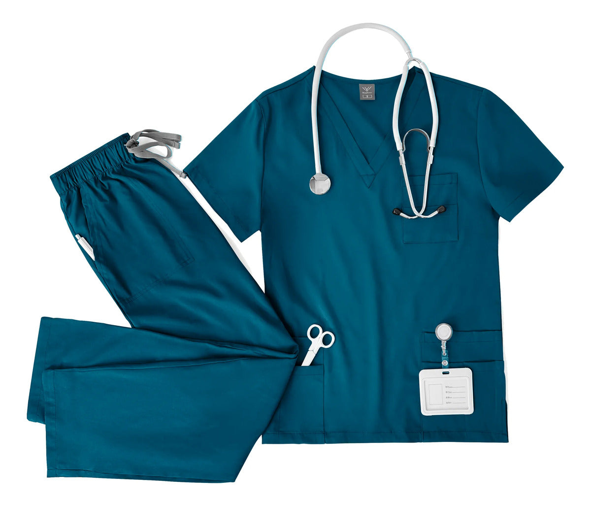 Pantalón Médico Unisex, Corte Recto,multibolsillos,cómodo