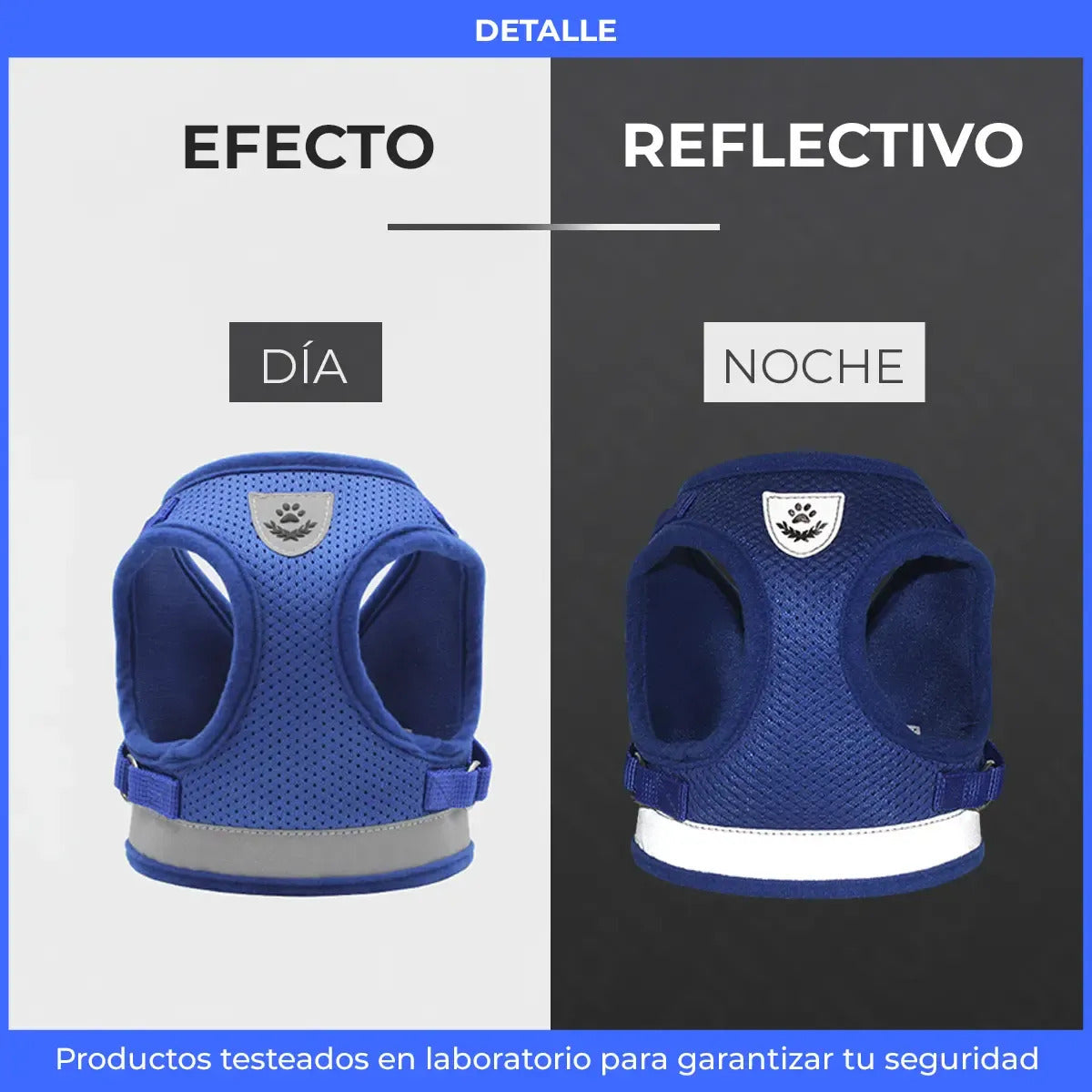 Arnés Reflectante Para Perros Pequeños Con Correa 1.2m
