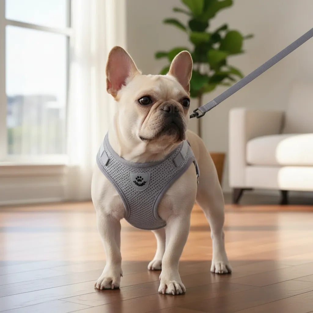 Arnés Reflectante Para Perros Pequeños Con Correa 1.2m