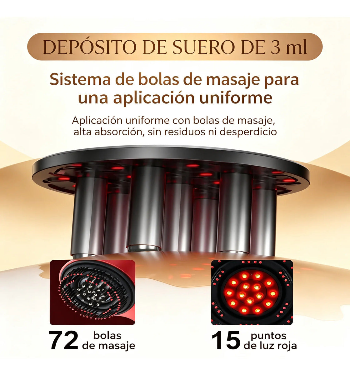 Masajeador Capilar Crecimiento Cabello Peine Eléctrico 3 Mod