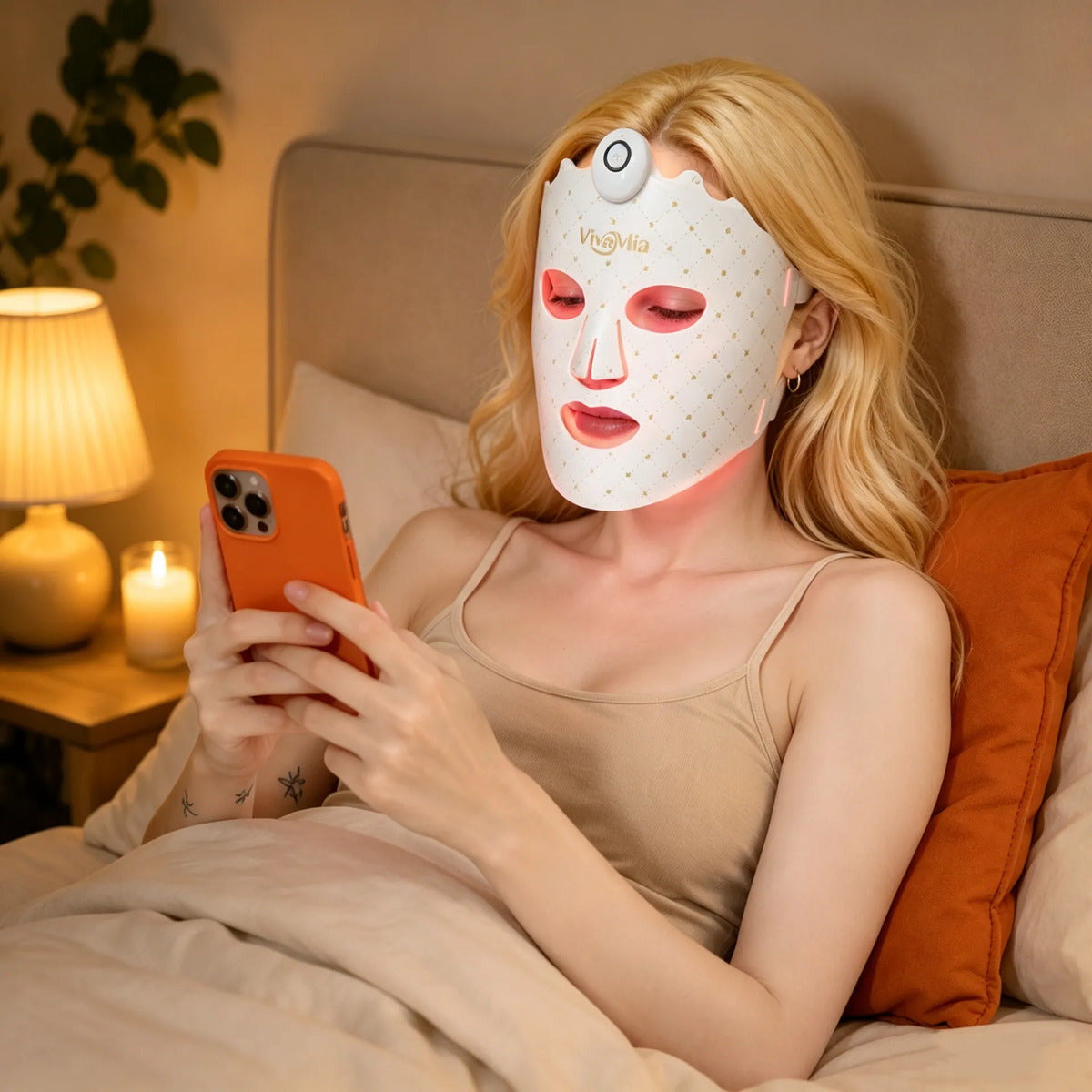Mascarilla Led 850nm Antiedad 252 Leds Silicona Médica