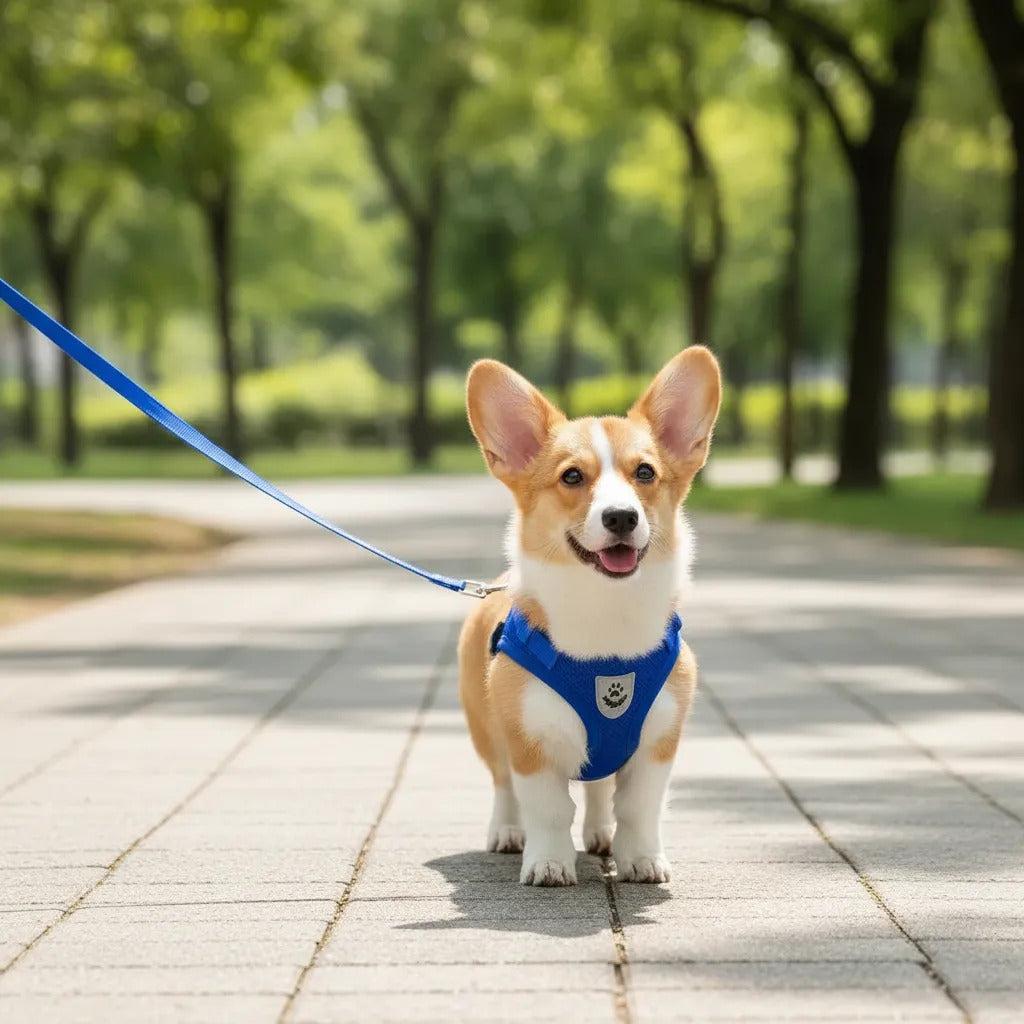 Arnés Reflectante Para Perros Pequeños Con Correa 1.2m