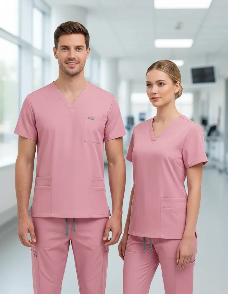 Pantalón Médico Unisex, Corte Recto,multibolsillos,cómodo