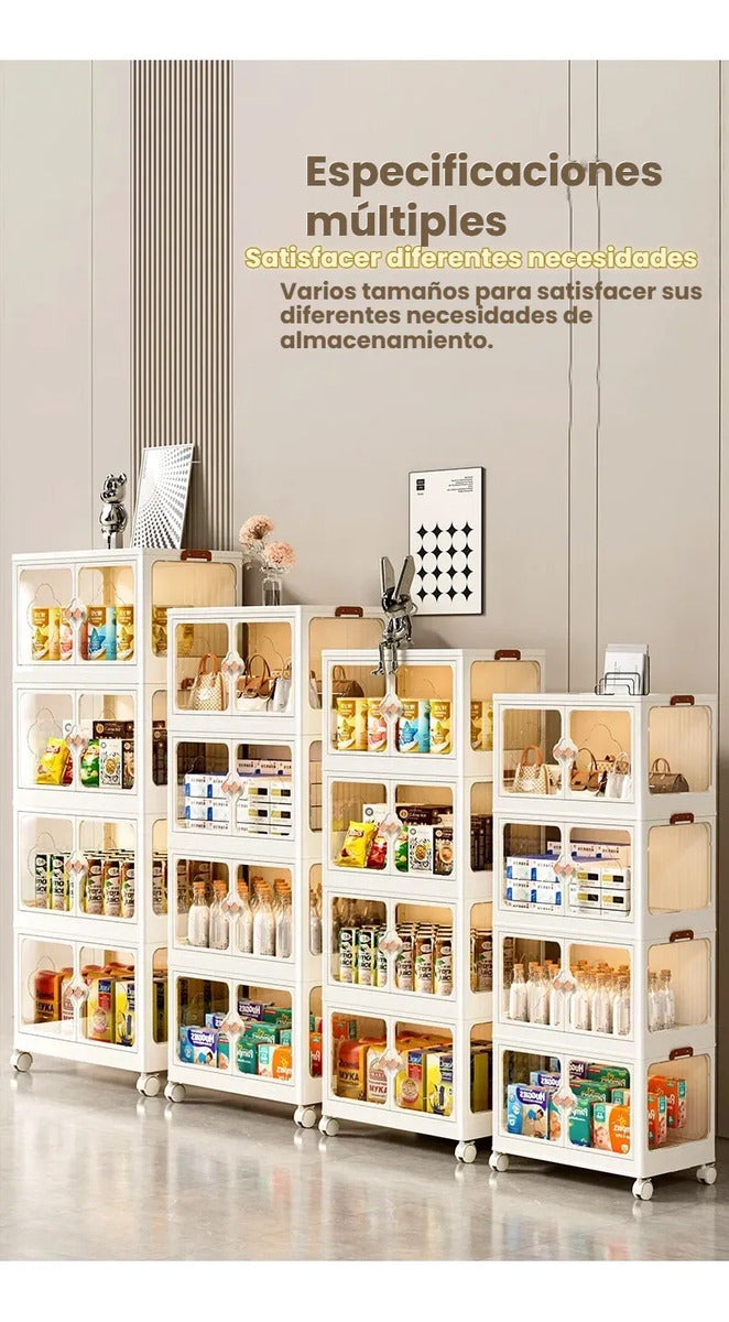 Organizador Plegable Premium Multiuso Con Ruedas 70x42x155cm