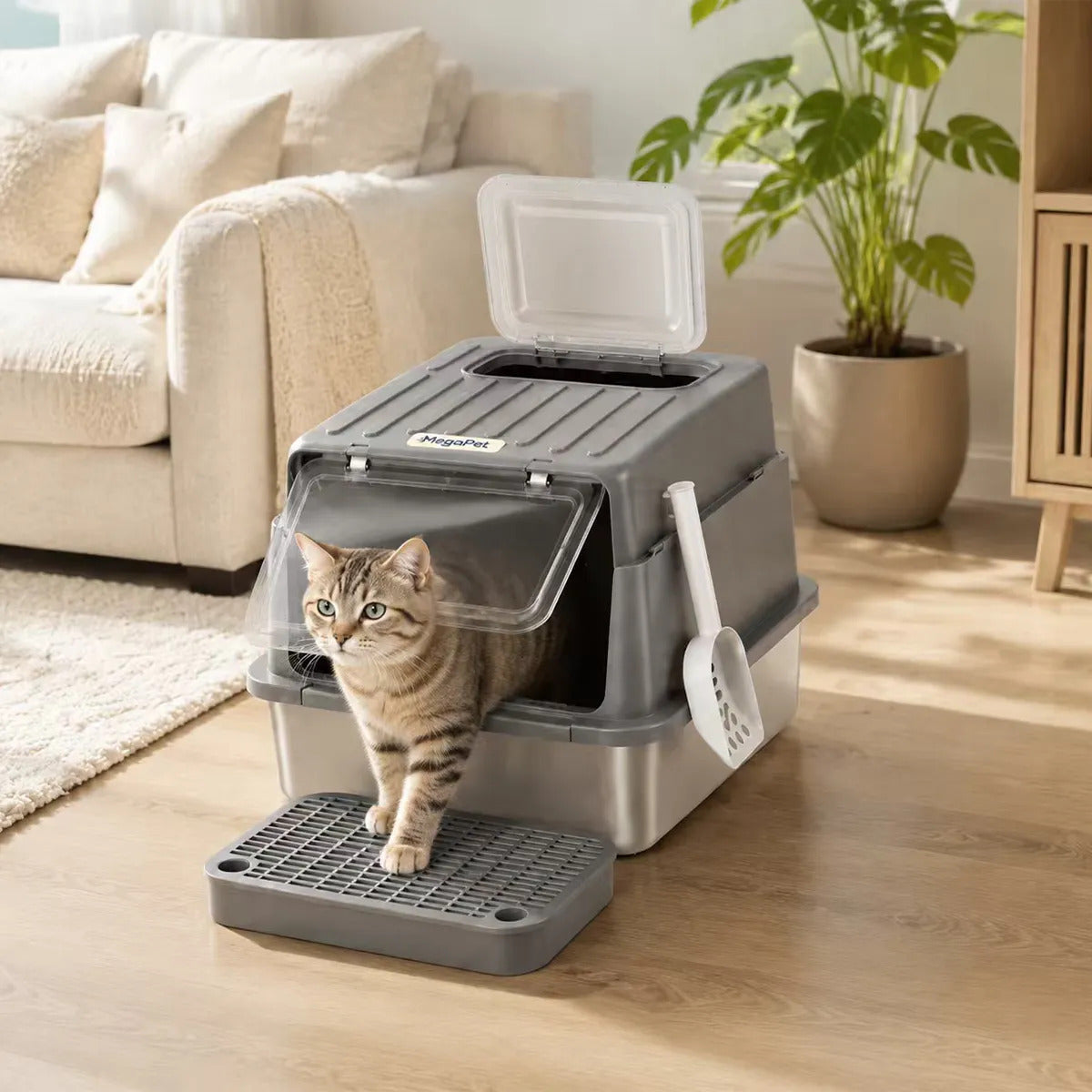 Caja Inox. Doble Cerrada C/pala 60×40×37.8cm Antiderrame15kg