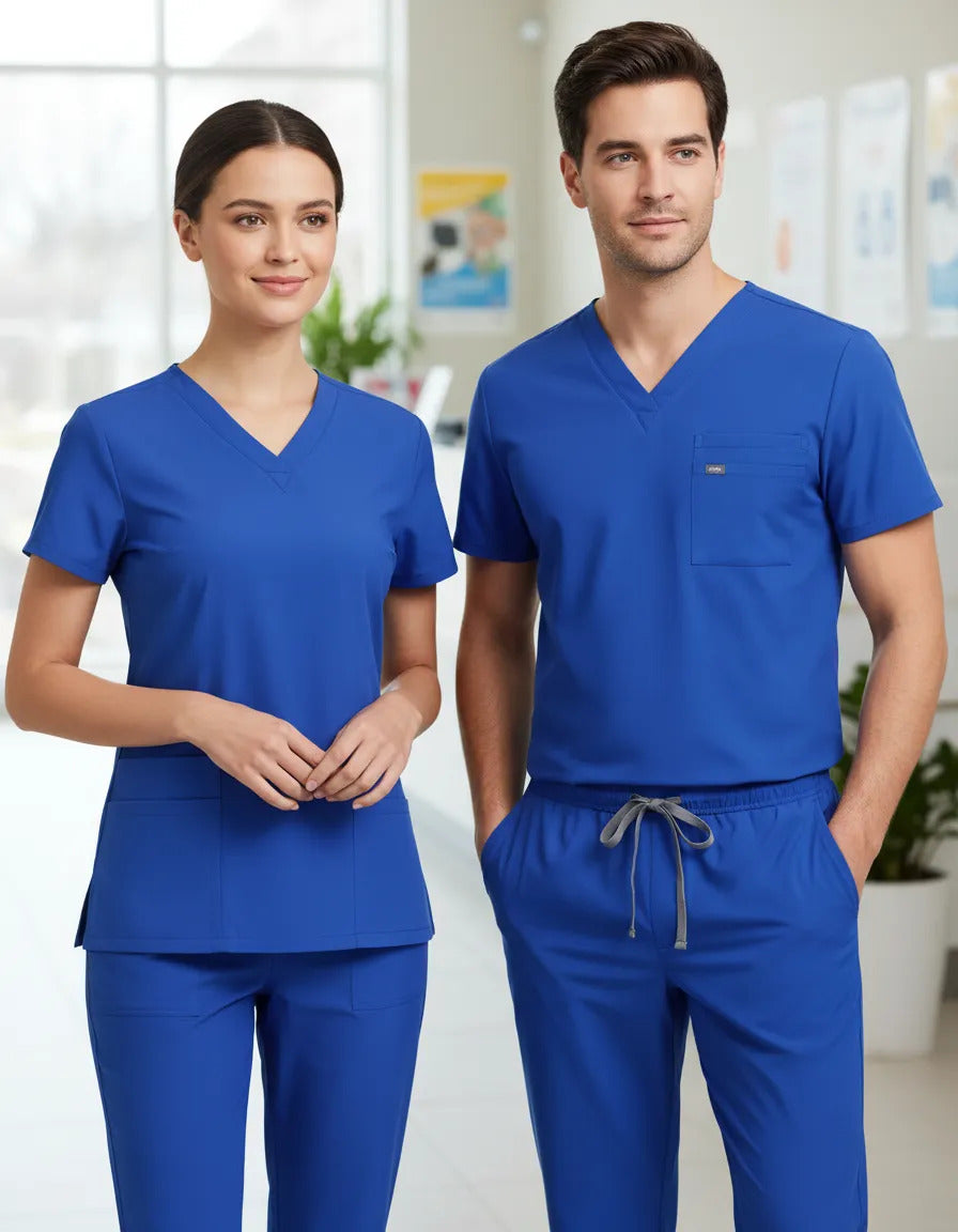 Pantalón Médico Unisex, Corte Recto,multibolsillos,cómodo