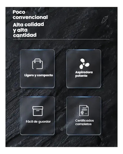 Aspiradora Para Auto 12v Portátil Compacta Potente Negro