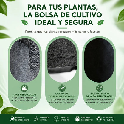 Bolsas De Cultivo 2 Unidades Impermeables Varios Tamaños