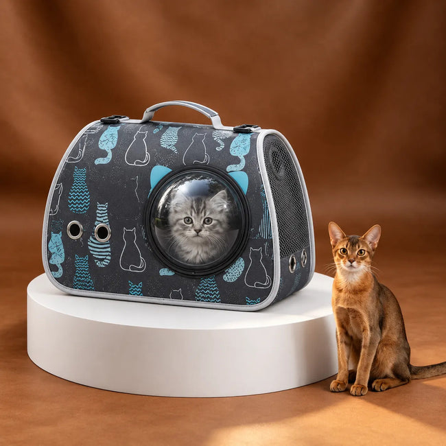 Bolso Transportadora Para Gatos Transpirable Con Ventana