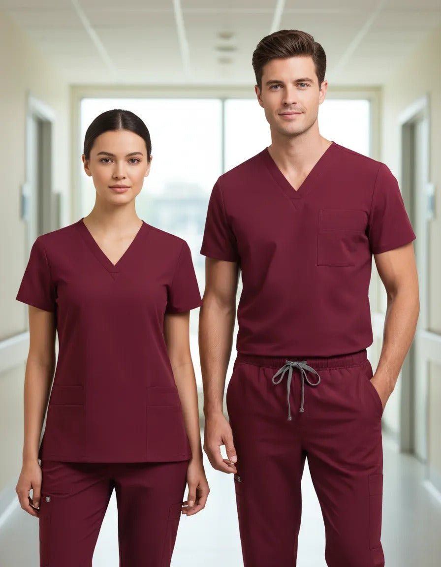 Pantalón Médico Unisex, Corte Recto,multibolsillos,cómodo