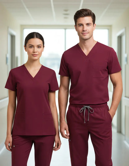 Pantalón Médico Unisex, Corte Recto,multibolsillos,cómodo