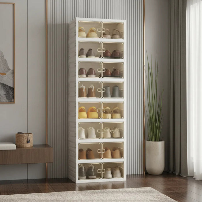 Zapatero Plegable Premium Reforzado 10 Niveles Con Puertas