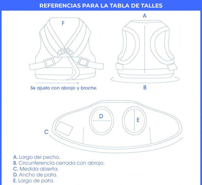 Arnés Reflectante Para Perros Pequeños Con Correa 1.2m