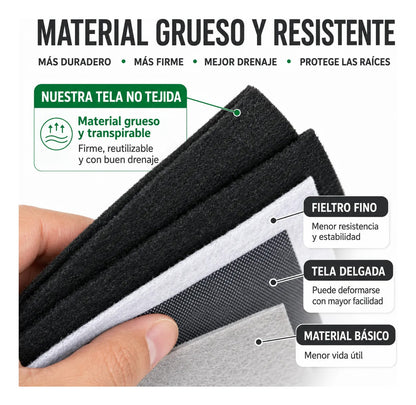 Bolsas De Cultivo 2 Unidades Impermeables Varios Tamaños