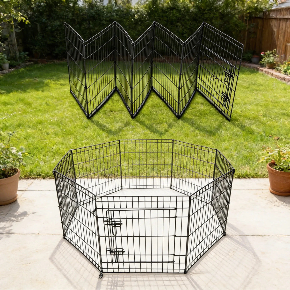 Corral De Juegos Para Mascotas De Metal Pleg 61x107/6paneles