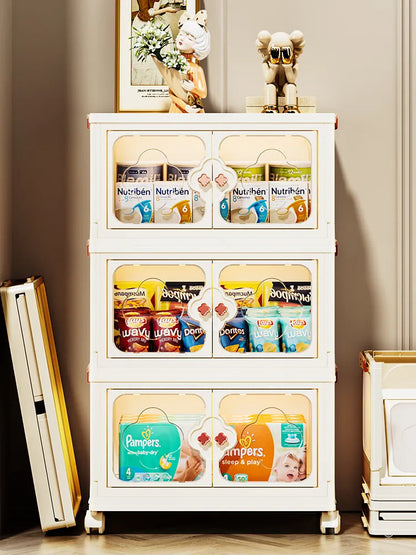 Organizador Plegable Premium Multiuso Con Ruedas 70x42x155cm