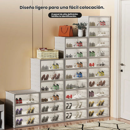 Zapatero Plegable Premium Reforzado 6 Niveles Con Puertas