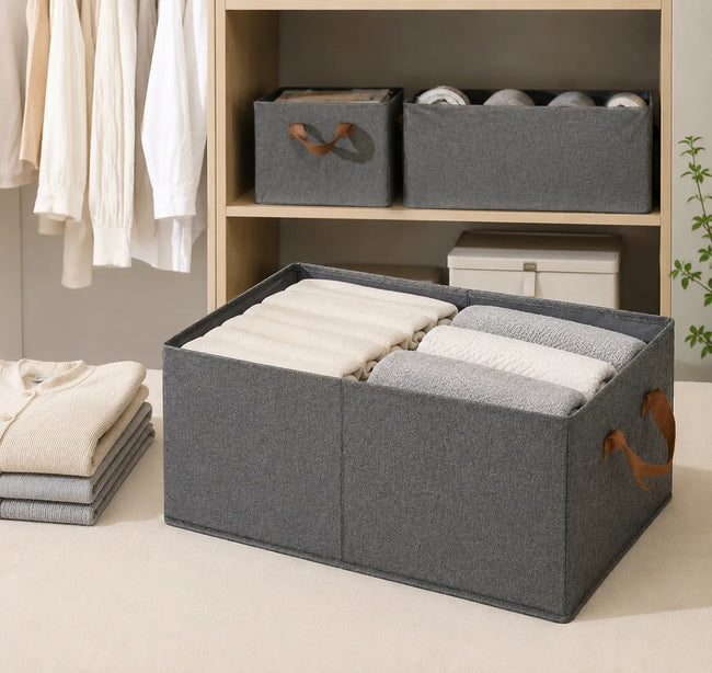 Caja De Tela Plegable Multiuso, Varios Tamaños