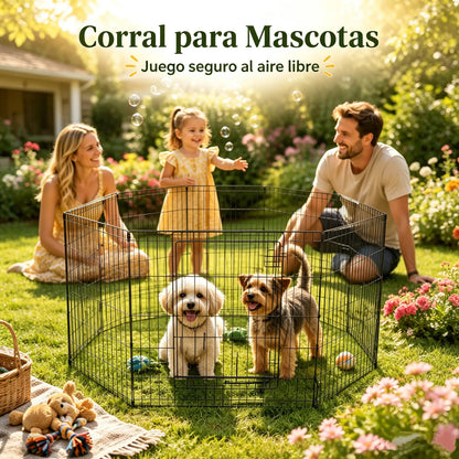 Corral De Juegos Para Mascotas De Metal Pleg 61x107/6paneles