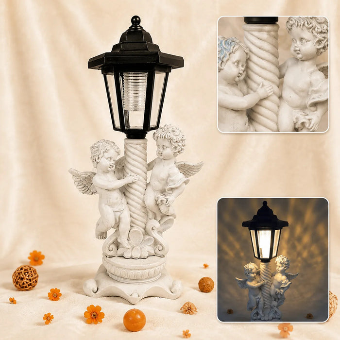 Lámpara Solar Led Decorativa De Piso Para Jardín Beige