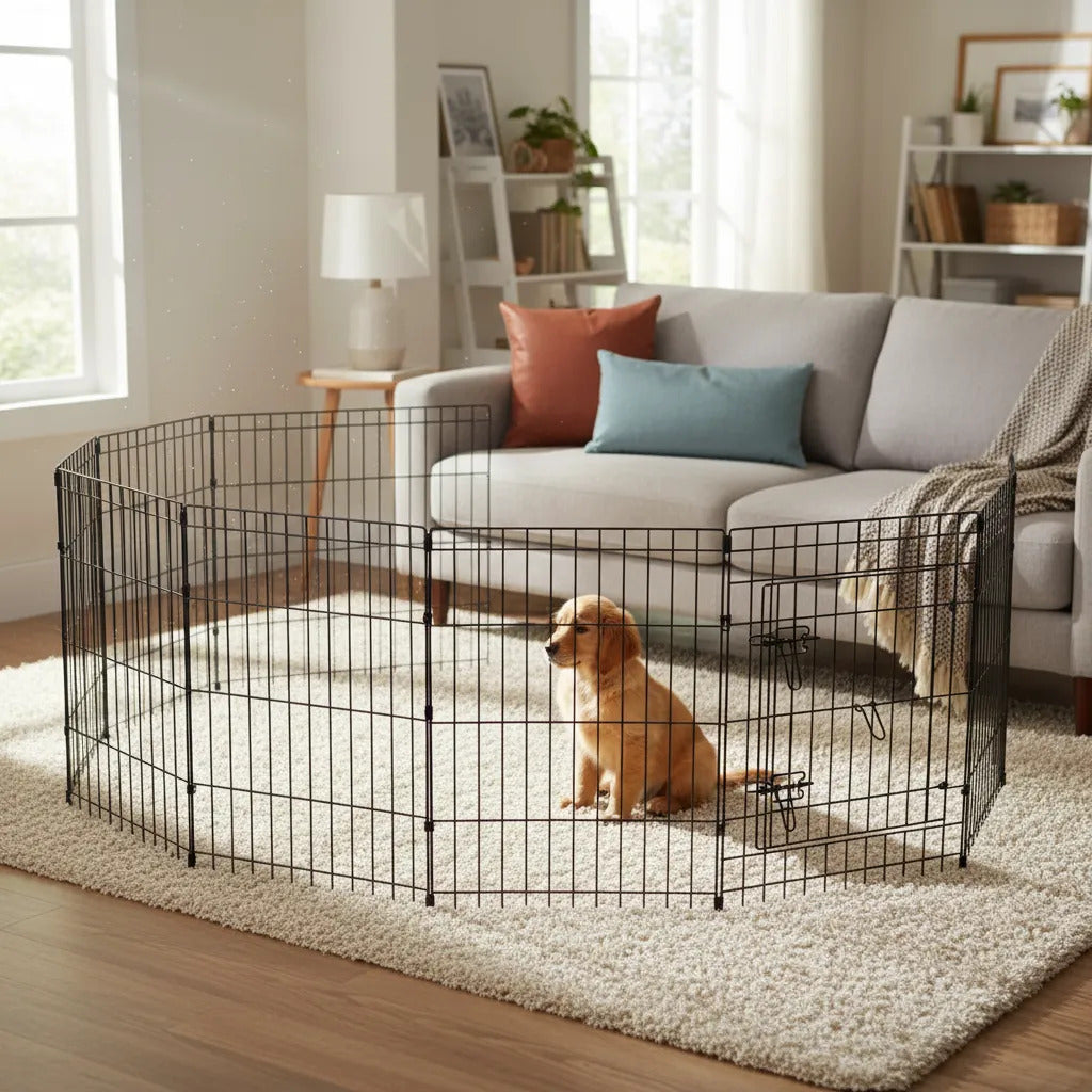 Corral De Juegos Para Mascotas De Metal Pleg 61x107/6paneles