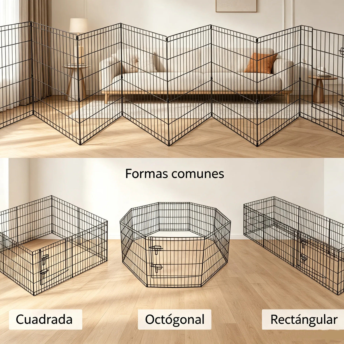Corral De Metal Para Mascotas, Plegable V-36 (61x91x8p)
