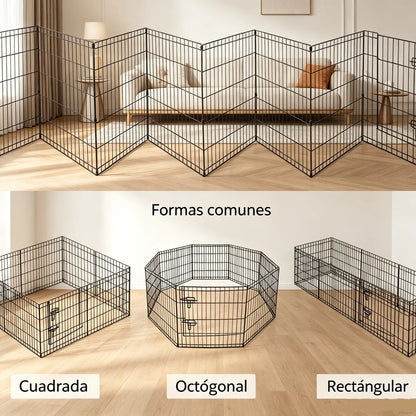 Corral De Metal Para Mascotas, Plegable V-36 (61x91x8p)