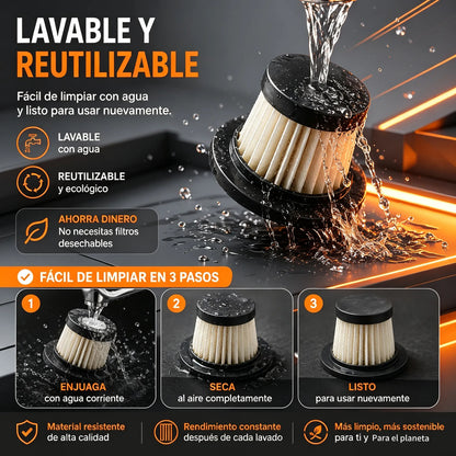 Multiuso Inalámbrica Para Coche 4500pa  Hepa Usb Recargable