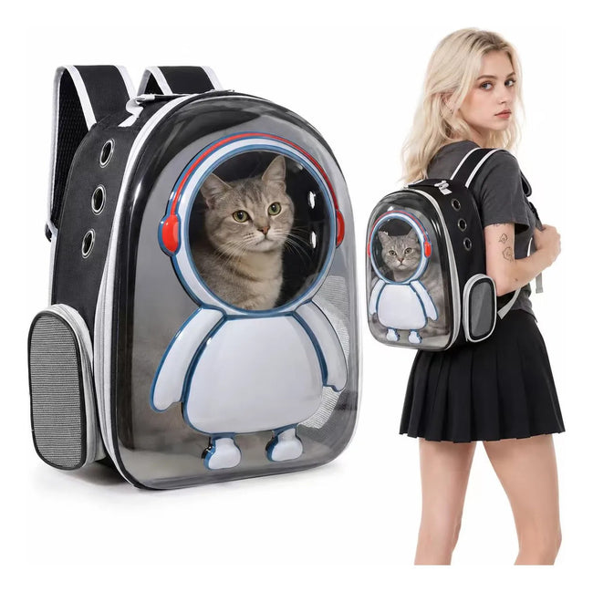 Mochila Mascotas Transparente Gato Perro Transpirable