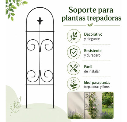 Valla De Hierro Para Jardín, Plantas Trepadoras, 7 Piezas