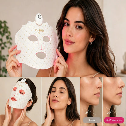 Mascarilla Led 850nm Antiedad 252 Leds Silicona Médica