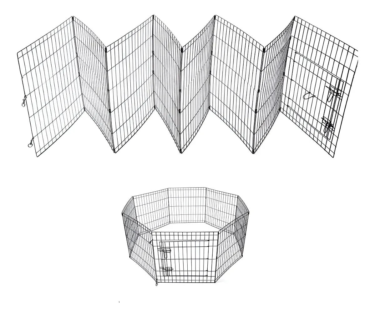 Corral De Juegos Para Mascotas De Metal Pleg 61x107/6paneles